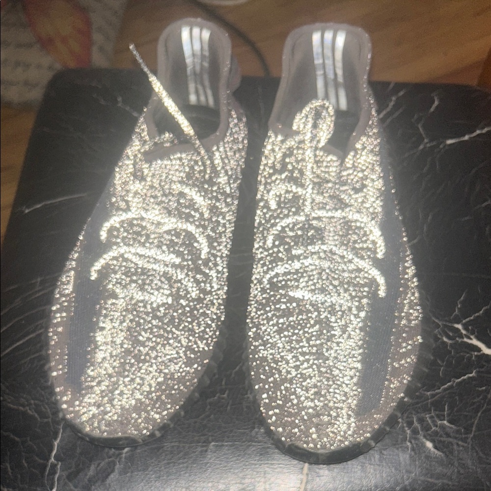 Black Reflective Yeezys